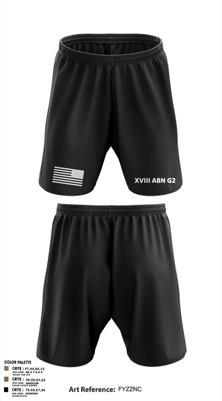 Athletic Shorts With Pockets, XVIII ABN G2, Army, Teamtime, Team time, sublimation, custom sports apparel, team uniforms, spirit wear, spiritwear, sports uniforms, custom shirts, team store, custom team store, fundraiser sports, apparel fundraiser