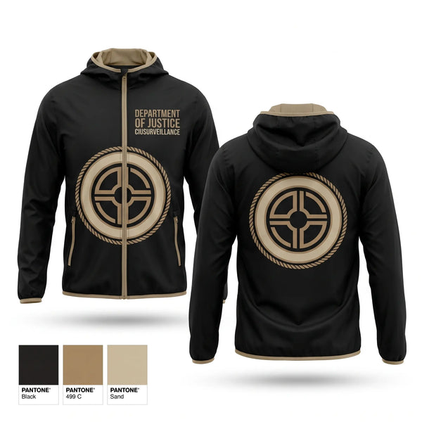 Windbreaker, DEPARTMENT OF JUSTICE, , Teamtime, Team time, sublimation, custom sports apparel, team uniforms, spirit wear, spiritwear, sports uniforms, custom shirts, team store, custom team store, fundraiser sports, apparel fundraiser