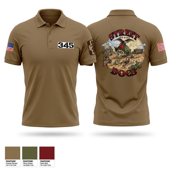 Short Sleeve Performance Polo, 345th MCGA, Army, Teamtime, Team time, sublimation, custom sports apparel, team uniforms, spirit wear, spiritwear, sports uniforms, custom shirts, team store, custom team store, fundraiser sports, apparel fundraiser