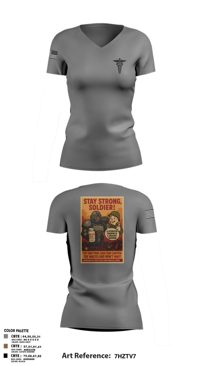 319th IEW Women's Short Sleeve V-neck Shirt - 1
