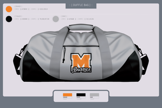 Duffle Bag, Menahga Braves, Women's Basketball, Teamtime, Team time, sublimation, custom sports apparel, team uniforms, spirit wear, spiritwear, sports uniforms, custom shirts, team store, custom team store, fundraiser sports, apparel fundraiser