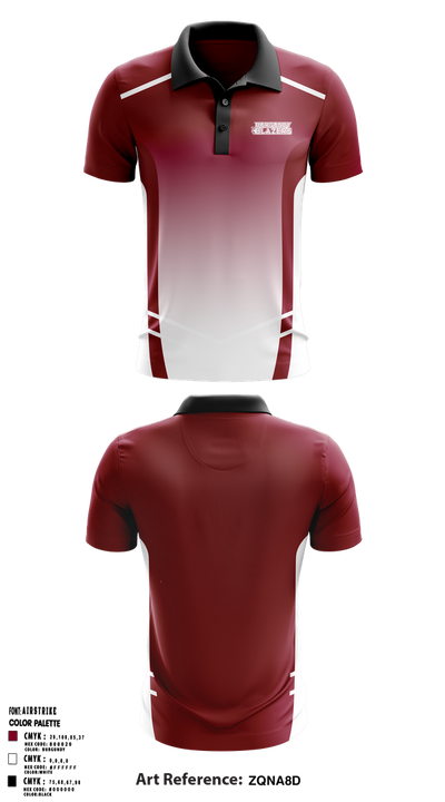 Burgundy Blazers Short Sleeve Performance Polo - 1