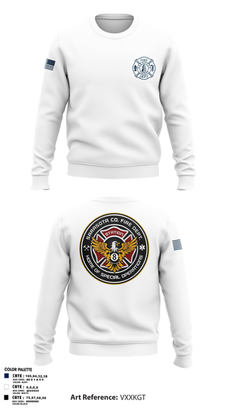Crew Neck Sweatshirt, Sarasota County Fire Department, , Teamtime, Team time, sublimation, custom sports apparel, team uniforms, spirit wear, spiritwear, sports uniforms, custom shirts, team store, custom team store, fundraiser sports, apparel fundraiser