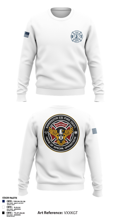Sarasota County Fire Department 14494390 Crew Neck Sweatshirt - 8
