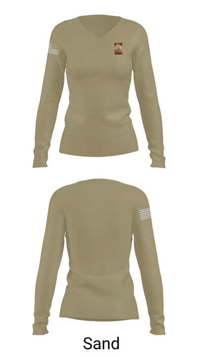 Smoked 40905886 Women's Long Sleeve V-neck Shirt - 97