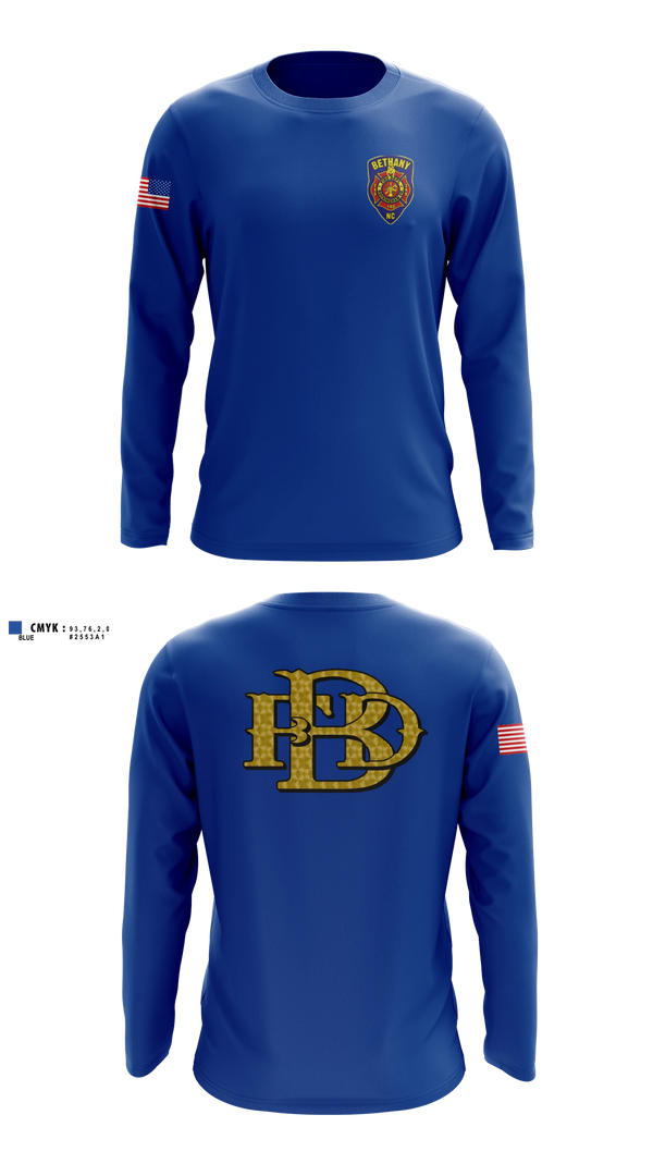 Long Sleeve Performance Shirt, Bethany Fire Department, Fire Department, Teamtime, Team time, sublimation, custom sports apparel, team uniforms, spirit wear, spiritwear, sports uniforms, custom shirts, team store, custom team store, fundraiser sports, apparel fundraiser