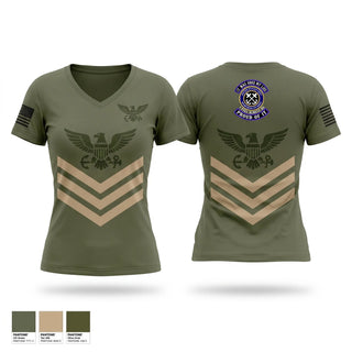 Womens Short Sleeve Vneck Shirt, USS Forrestal, Navy, Teamtime, Team time, sublimation, custom sports apparel, team uniforms, spirit wear, spiritwear, sports uniforms, custom shirts, team store, custom team store, fundraiser sports, apparel fundraiser