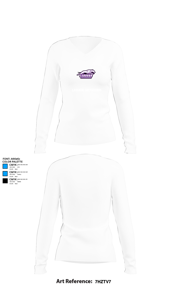 Womens Long Sleeve Vneck Shirt, Lebanon Greyhounds, Spirit Store, Teamtime, Team time, sublimation, custom sports apparel, team uniforms, spirit wear, spiritwear, sports uniforms, custom shirts, team store, custom team store, fundraiser sports, apparel fundraiser