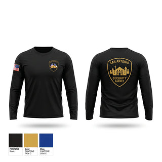 Long Sleeve Performance Shirt, San Antonio security Agency, Police, Teamtime, Team time, sublimation, custom sports apparel, team uniforms, spirit wear, spiritwear, sports uniforms, custom shirts, team store, custom team store, fundraiser sports, apparel fundraiser