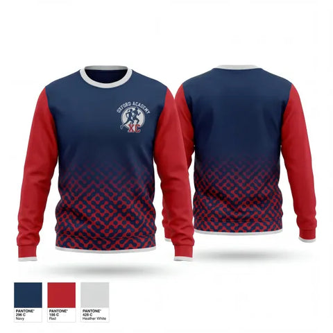 Crew Neck Sweatshirt, Oxford Academy Patriots, Track & Field, Teamtime, Team time, sublimation, custom sports apparel, team uniforms, spirit wear, spiritwear, sports uniforms, custom shirts, team store, custom team store, fundraiser sports, apparel fundraiser
