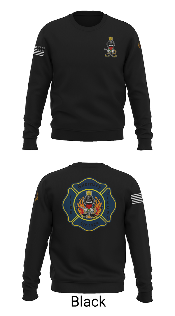 Crew Neck Sweatshirt, Guernsey Fire & Rescue, , Teamtime, Team time, sublimation, custom sports apparel, team uniforms, spirit wear, spiritwear, sports uniforms, custom shirts, team store, custom team store, fundraiser sports, apparel fundraiser