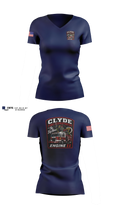 Clyde fire department Women's Short Sleeve V-neck Shirt - 11