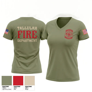 Womens Short Sleeve Vneck Shirt, TF22, Fire Department, Teamtime, Team time, sublimation, custom sports apparel, team uniforms, spirit wear, spiritwear, sports uniforms, custom shirts, team store, custom team store, fundraiser sports, apparel fundraiser