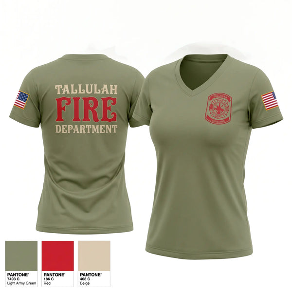 Womens Short Sleeve Vneck Shirt, TF22, Fire Department, Teamtime, Team time, sublimation, custom sports apparel, team uniforms, spirit wear, spiritwear, sports uniforms, custom shirts, team store, custom team store, fundraiser sports, apparel fundraiser
