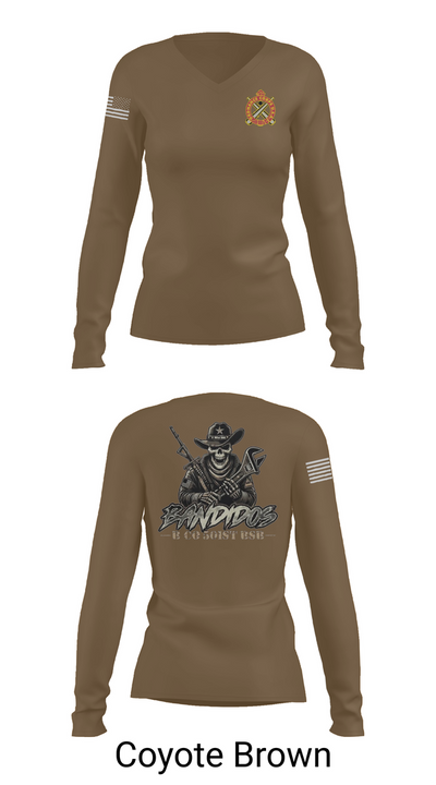 501st BSB, B Company 7979592 Women's Long Sleeve V-neck Shirt - 17