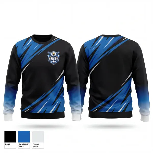 Crew Neck Sweatshirt, Mighty Eagles, Baseball, Teamtime, Team time, sublimation, custom sports apparel, team uniforms, spirit wear, spiritwear, sports uniforms, custom shirts, team store, custom team store, fundraiser sports, apparel fundraiser