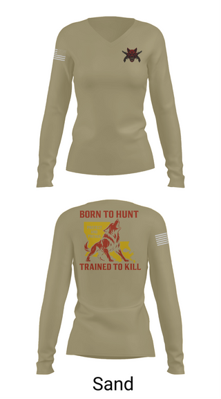 Womens Long Sleeve Vneck Shirt, 239th Military Police Company, , Teamtime, Team time, sublimation, custom sports apparel, team uniforms, spirit wear, spiritwear, sports uniforms, custom shirts, team store, custom team store, fundraiser sports, apparel fundraiser