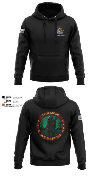 Hoodie, 24th MDSB, Army, Teamtime, Team time, sublimation, custom sports apparel, team uniforms, spirit wear, spiritwear, sports uniforms, custom shirts, team store, custom team store, fundraiser sports, apparel fundraiser