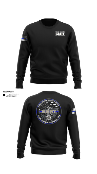 Crew Neck Sweatshirt, Vance County Sheriff Office S.E.R.T, Police, Teamtime, Team time, sublimation, custom sports apparel, team uniforms, spirit wear, spiritwear, sports uniforms, custom shirts, team store, custom team store, fundraiser sports, apparel fundraiser