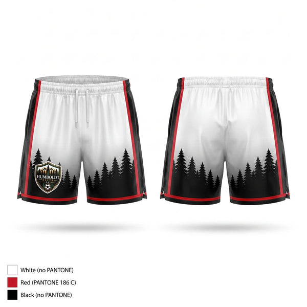 Mens Soccer Shorts, Humboldt Elite F.C, Men's Soccer, Teamtime, Team time, sublimation, custom sports apparel, team uniforms, spirit wear, spiritwear, sports uniforms, custom shirts, team store, custom team store, fundraiser sports, apparel fundraiser