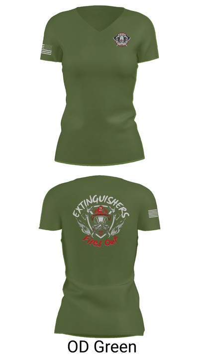HQ PLT, HHC, 508th MP BN (D) 41529202 Women's Short Sleeve V-neck Shirt - 48