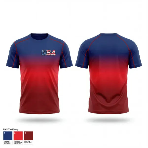 Short Sleeve Performance Shirt, USA, Baseball, Teamtime, Team time, sublimation, custom sports apparel, team uniforms, spirit wear, spiritwear, sports uniforms, custom shirts, team store, custom team store, fundraiser sports, apparel fundraiser