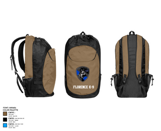 Gear Bag, Florence K-9, , Teamtime, Team time, sublimation, custom sports apparel, team uniforms, spirit wear, spiritwear, sports uniforms, custom shirts, team store, custom team store, fundraiser sports, apparel fundraiser