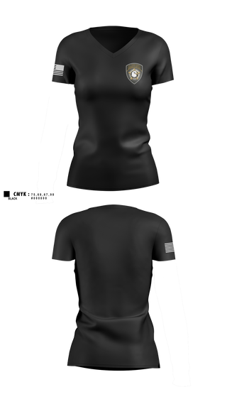 Womens Short Sleeve Vneck Shirt, Fall River Sheriffs Office, Police, Teamtime, Team time, sublimation, custom sports apparel, team uniforms, spirit wear, spiritwear, sports uniforms, custom shirts, team store, custom team store, fundraiser sports, apparel fundraiser