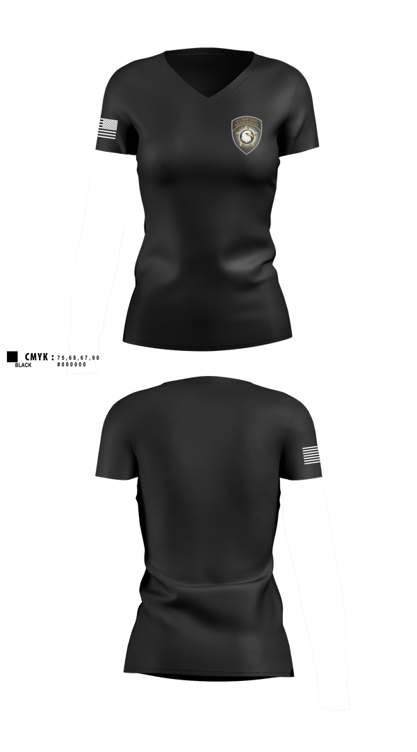 Womens Short Sleeve Vneck Shirt, Fall River Sheriffs Office, Police, Teamtime, Team time, sublimation, custom sports apparel, team uniforms, spirit wear, spiritwear, sports uniforms, custom shirts, team store, custom team store, fundraiser sports, apparel fundraiser