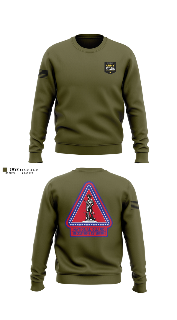 Crew Neck Sweatshirt, Missouri Army National Guard Recruiting and Retention Battalion, National Guard, Teamtime, Team time, sublimation, custom sports apparel, team uniforms, spirit wear, spiritwear, sports uniforms, custom shirts, team store, custom team store, fundraiser sports, apparel fundraiser