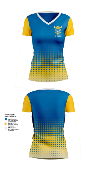 Womens Short Sleeve Vneck Shirt, Jr Vikings, , Teamtime, Team time, sublimation, custom sports apparel, team uniforms, spirit wear, spiritwear, sports uniforms, custom shirts, team store, custom team store, fundraiser sports, apparel fundraiser