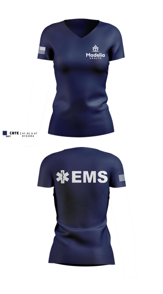 Womens Short Sleeve Vneck Shirt, Madelia Health EMS, EMS/EMT, Teamtime, Team time, sublimation, custom sports apparel, team uniforms, spirit wear, spiritwear, sports uniforms, custom shirts, team store, custom team store, fundraiser sports, apparel fundraiser