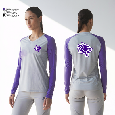Wildcats 56765138 Women's Long Sleeve V-neck Shirt - 2