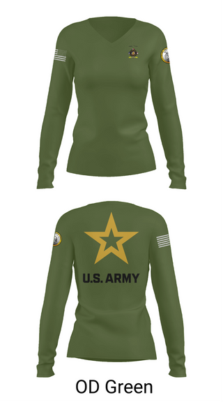 Womens Long Sleeve Vneck Shirt, University of Toledo Army Marksmanship Unit, Army, Teamtime, Team time, sublimation, custom sports apparel, team uniforms, spirit wear, spiritwear, sports uniforms, custom shirts, team store, custom team store, fundraiser sports, apparel fundraiser