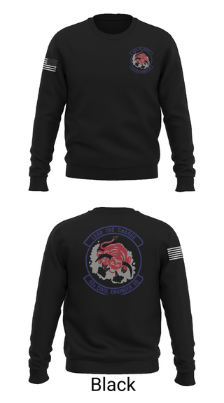 Crew Neck Sweatshirt, 92 CES, Air Force, Teamtime, Team time, sublimation, custom sports apparel, team uniforms, spirit wear, spiritwear, sports uniforms, custom shirts, team store, custom team store, fundraiser sports, apparel fundraiser