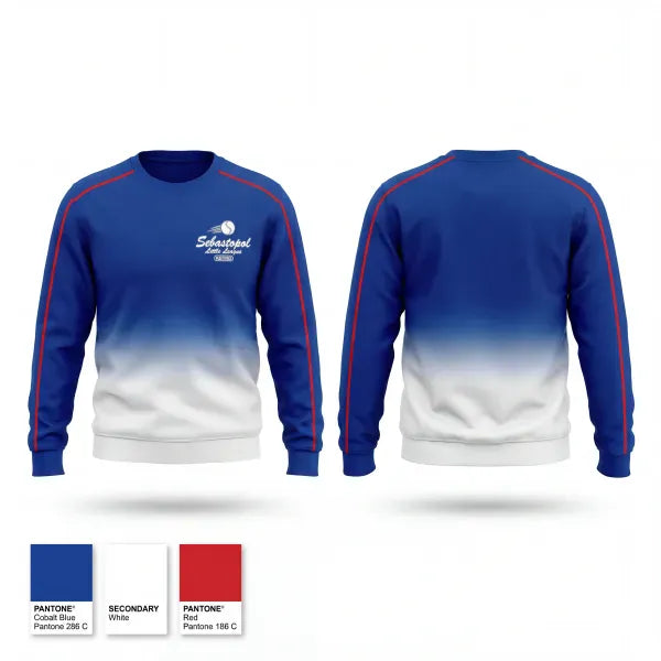 Crew Neck Sweatshirt, Sebastopol Little League, Baseball, Teamtime, Team time, sublimation, custom sports apparel, team uniforms, spirit wear, spiritwear, sports uniforms, custom shirts, team store, custom team store, fundraiser sports, apparel fundraiser
