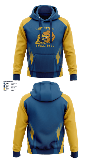 Hoodie, Lady Gators Basketball, Women's Basketball, Teamtime, Team time, sublimation, custom sports apparel, team uniforms, spirit wear, spiritwear, sports uniforms, custom shirts, team store, custom team store, fundraiser sports, apparel fundraiser