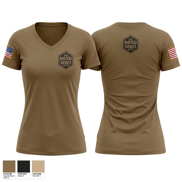 Womens Short Sleeve Vneck Shirt, NBSD MWD, Navy, Teamtime, Team time, sublimation, custom sports apparel, team uniforms, spirit wear, spiritwear, sports uniforms, custom shirts, team store, custom team store, fundraiser sports, apparel fundraiser