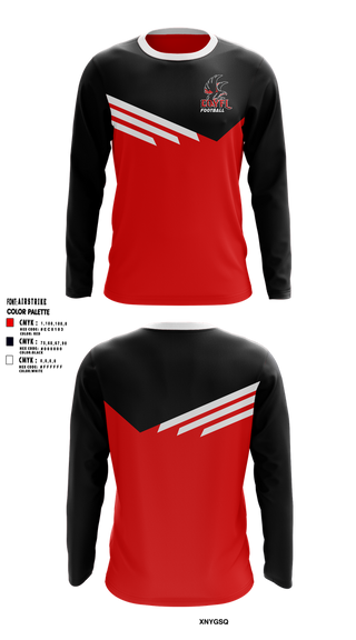 Long Sleeve Performance Shirt, Carteret-Onslow Youth Football & Cheer League (COYFL) Falcons, , Teamtime, Team time, sublimation, custom sports apparel, team uniforms, spirit wear, spiritwear, sports uniforms, custom shirts, team store, custom team store, fundraiser sports, apparel fundraiser