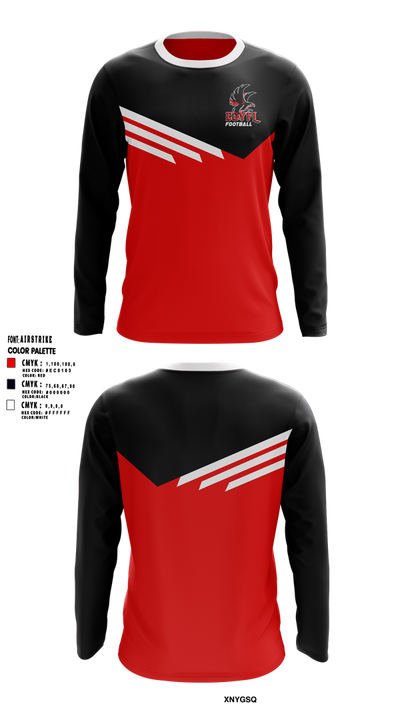 Carteret-Onslow Youth Football & Cheer League (COYFL) Falcons 65584238 Long Sleeve Performance Shirt 1