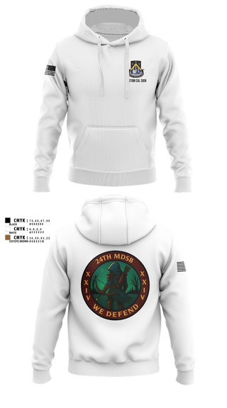 Hoodie, 24th MDSB, Army, Teamtime, Team time, sublimation, custom sports apparel, team uniforms, spirit wear, spiritwear, sports uniforms, custom shirts, team store, custom team store, fundraiser sports, apparel fundraiser