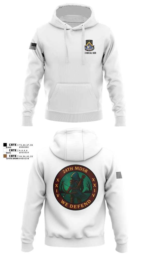 Hoodie, 24th MDSB, Army, Teamtime, Team time, sublimation, custom sports apparel, team uniforms, spirit wear, spiritwear, sports uniforms, custom shirts, team store, custom team store, fundraiser sports, apparel fundraiser