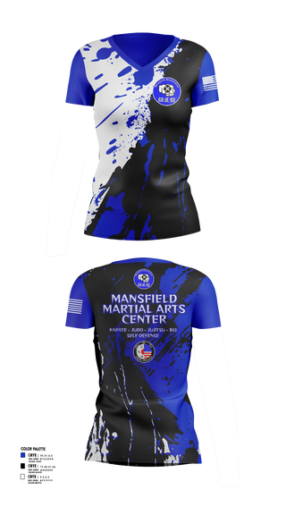 Womens Short Sleeve Vneck Shirt, Mansfield Martial Arts Center, , Teamtime, Team time, sublimation, custom sports apparel, team uniforms, spirit wear, spiritwear, sports uniforms, custom shirts, team store, custom team store, fundraiser sports, apparel fundraiser