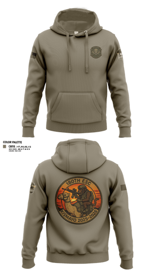 Hoodie, 180th ESC Kismayo, Army, Teamtime, Team time, sublimation, custom sports apparel, team uniforms, spirit wear, spiritwear, sports uniforms, custom shirts, team store, custom team store, fundraiser sports, apparel fundraiser