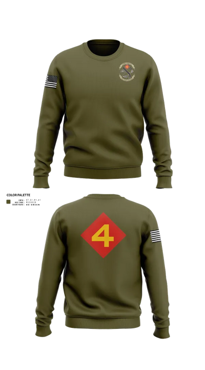 14th Marine regiment 4th Marine corps division 57481844 Crew Neck Sweatshirt - 102