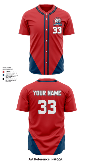 Full Button Baseball Jersey, Underdogs, Baseball, Teamtime, Team time, sublimation, custom sports apparel, team uniforms, spirit wear, spiritwear, sports uniforms, custom shirts, team store, custom team store, fundraiser sports, apparel fundraiser