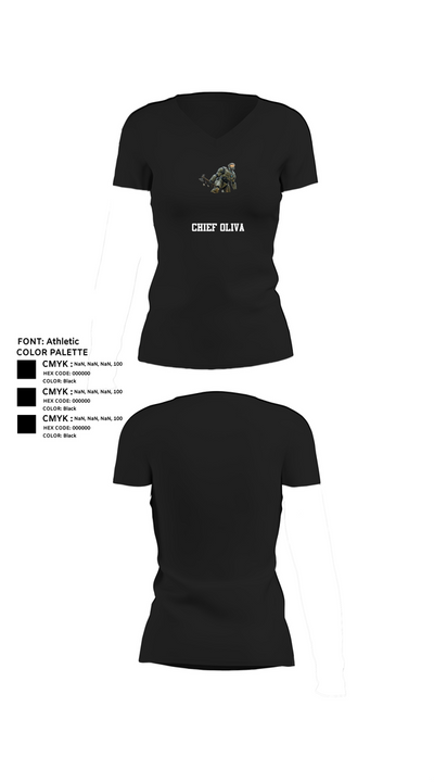 Chief Oliva Women's Short Sleeve V-neck Shirt - 11