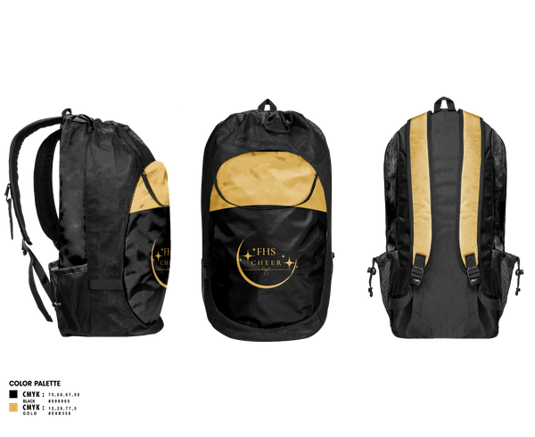 Gear Bag, Fredericktown High School Cheerleading, Cheer, Teamtime, Team time, sublimation, custom sports apparel, team uniforms, spirit wear, spiritwear, sports uniforms, custom shirts, team store, custom team store, fundraiser sports, apparel fundraiser