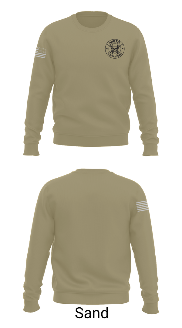 Crew Neck Sweatshirt, HHC 172, Army, Teamtime, Team time, sublimation, custom sports apparel, team uniforms, spirit wear, spiritwear, sports uniforms, custom shirts, team store, custom team store, fundraiser sports, apparel fundraiser