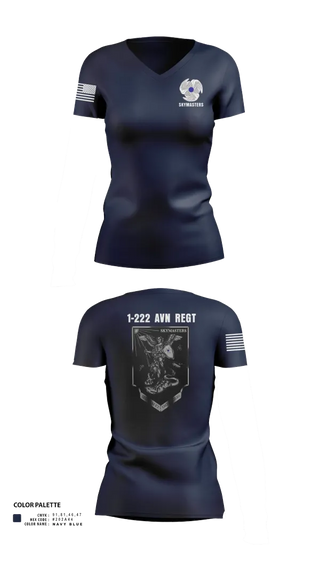 Womens Short Sleeve Vneck Shirt, 1-222 Aviaition Regiment, Army, Teamtime, Team time, sublimation, custom sports apparel, team uniforms, spirit wear, spiritwear, sports uniforms, custom shirts, team store, custom team store, fundraiser sports, apparel fundraiser